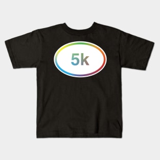 5k Running Race Distance Rainbow Kids T-Shirt